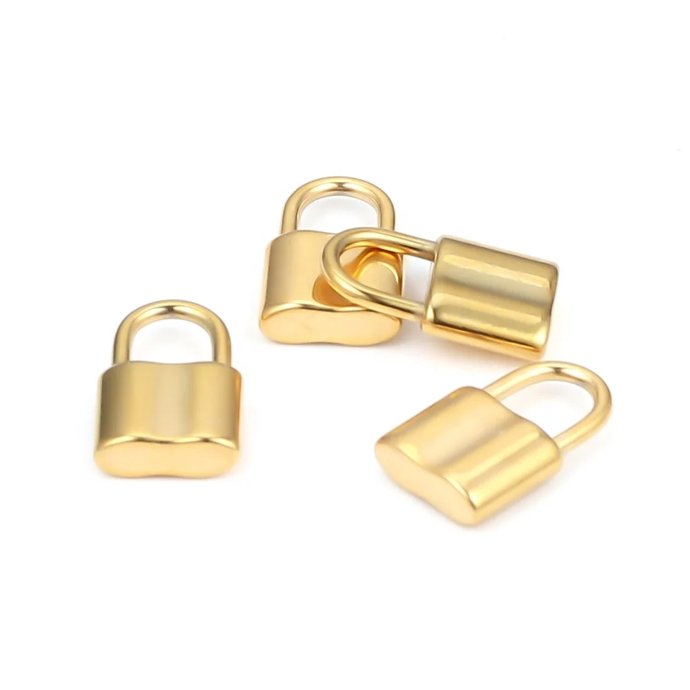 304 Stainless Steel Little Lock Charms DIY Jewelry Necklace Pendant PadLock Making Accessories Crafts Components