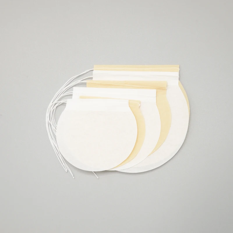 Food Grade Biodegradable Round Shape Tea Bag Corn Fiber Pla Disposable Corn Fiber Tea Bag Custom Empty Tea Bag