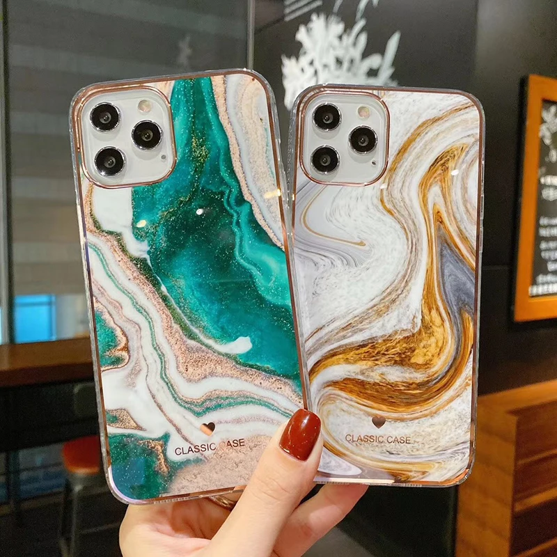 

Artistic Marble Phone Geometry Case For iPhone 12 Pro Max 11 XR 5 5S New SE 2020 6 6S 8 7 Plus Case Fundas Coque Cover Carcasa