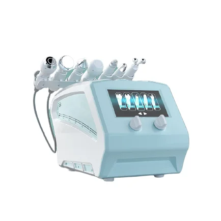 

CENMADE 8 in 1 hydra Blackhead removal hydro microdermabrasion micro-touch hydracare hydradermabrasion skin beauty machine, White+blue