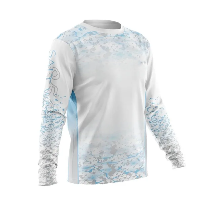

o neck camo pattern mens outdoor suit fishing shirts uv protection
