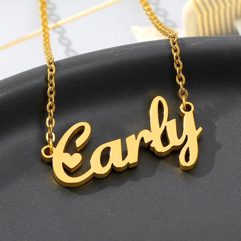 Custom Name Baby Girl Choker Necklace For Children Nameplate Gold Chain ...