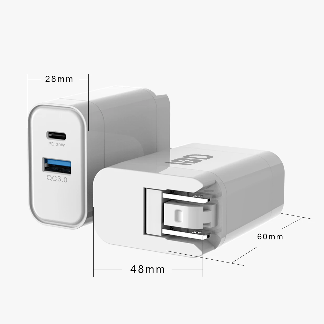 

Wholesale Usb-A Factory Price 30W Usb-C Pd Qc3.0 Dual Usb Wall Charger For Cellphone Notebook