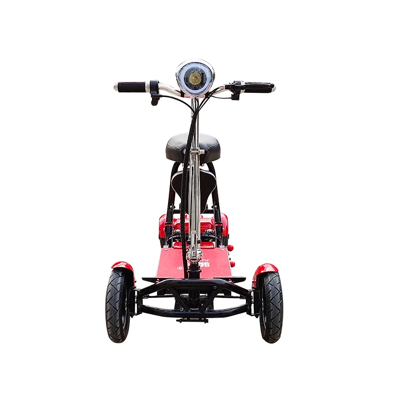 

Four wheel elderly foldable mobility scooter handicap automatic electric scooter lightweight, Black ,white,blue ,red,orange