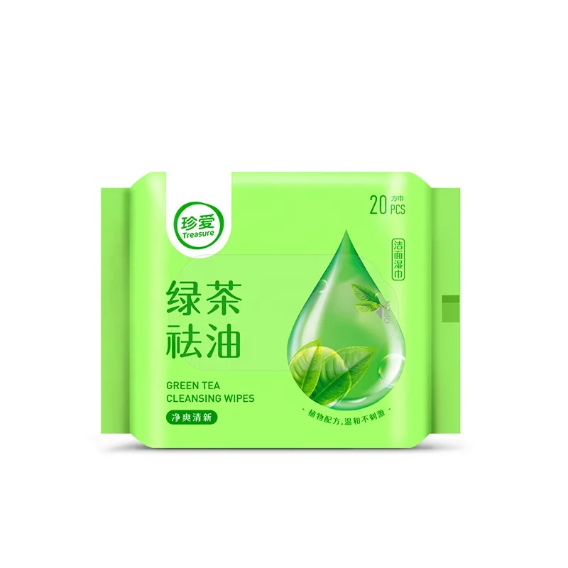 

Green Tea Facial Wet Wipes Cleaning wet wipe Facial Wipes