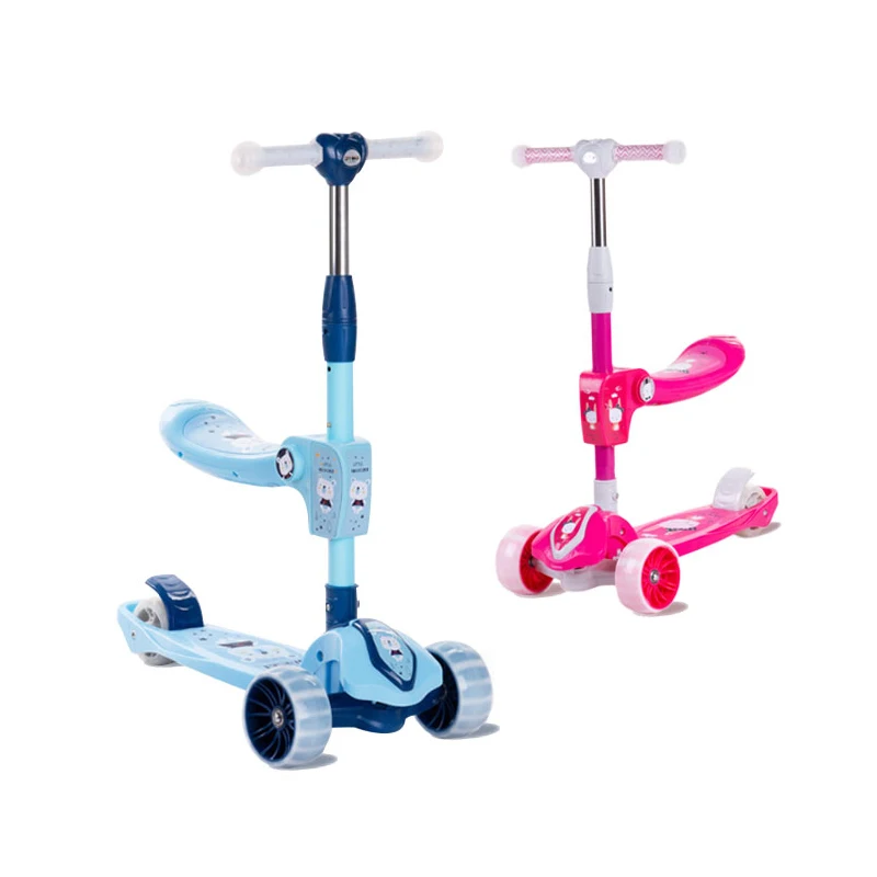 

Sale Light Up 3-Wheels Baby Scooter, Children Adjustable Height Baby Scooter, Children Ages 3-6 Baby Scooter/