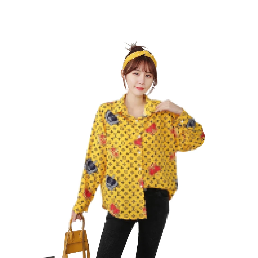 

YOMING YM090 2021 Lapel OL Style Casual And Comfortable Ladies Top