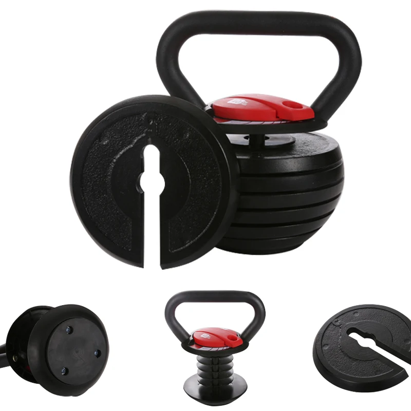 

2021 Agreat Gym Fitness Cast Iron 18 KG/40 LBS Competition Kettle Bell, Black+red