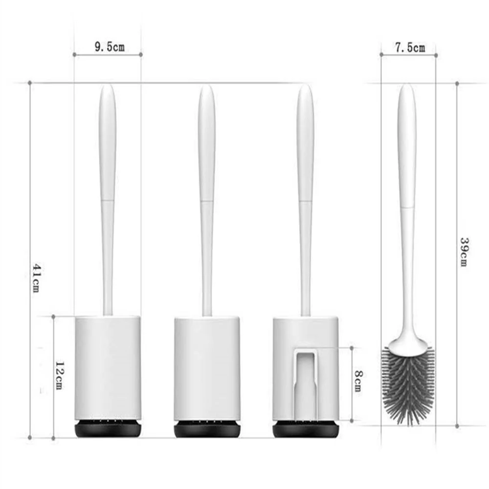 

Silicone Toilet Brush And Holder Bathroom Toilet Brush Holder Set Silicone Toilet Brush With Quick Drying Holder