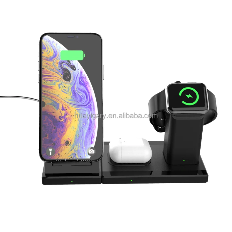 

3 in 1Wireless Charging Station Compatible with Watch 5 and Headphone Universal Fast Wireless Charger Charging Stand/Dock