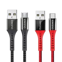 

Nylon braided 1M mirco usb cable support fast charging usb data cable For Universal Mobile Phone