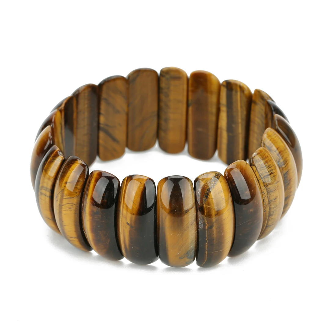 Piedra Natural De Moda De Mujer Ojo De Tigre Stretch Pulseras Para