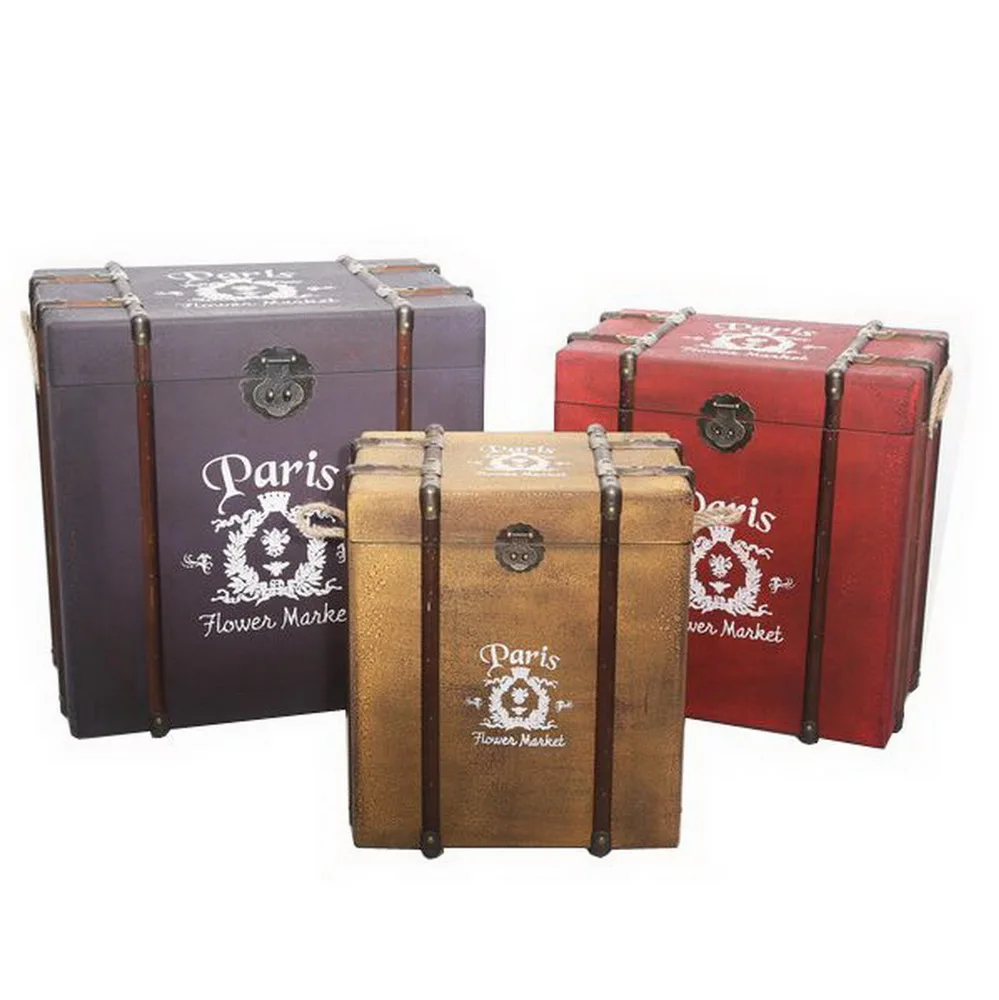 

DECORATIVE WOODEN BRASS INLAY TRUNK