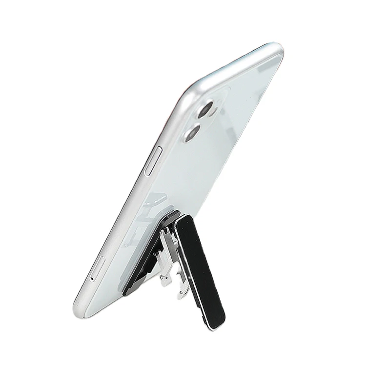 

Universal Slim Thin Mini Aluminum Alloy Invisible Desktop Foldable Mobile Phone Stand Holder, Black / cyan / gray / red / silver