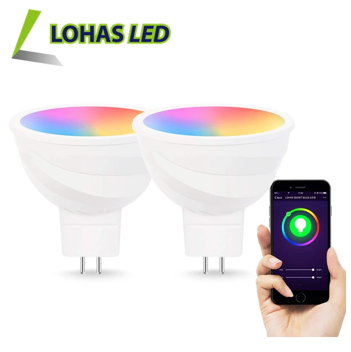 RGB+CCT 2700~6000K Tuya Smart Light Bulb 5W MR16 WiFi Smart Bulb Work With Alexa Google Home Siri