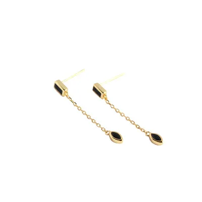 

New Arrival Stud Earring S925 Sterling Silver Long Tassel Earring With CZ Jewelry, As picture