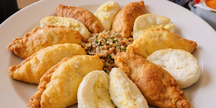 Golden baked empanadas ready to serve