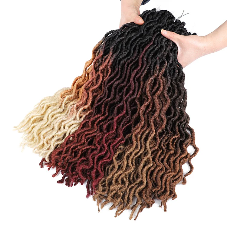 

Synthetic Extension Wavy Faux Locs 20Inches In Kenya Ombre Freetress Loc Crotchet 30 Inch Faux Goddess Eliza Wavy 3T Gypsy Locs, All color