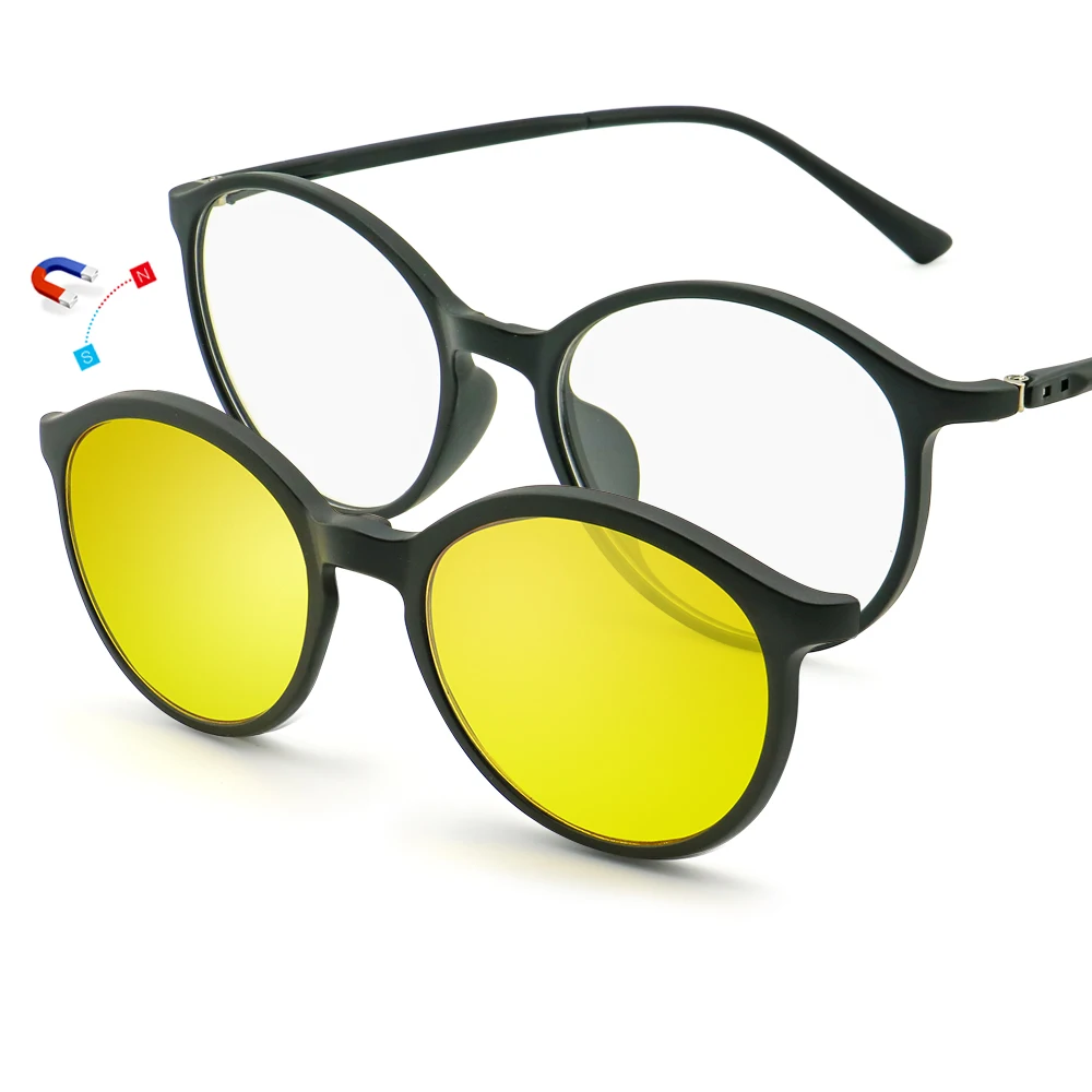 

Hot sales best price popular 5 in 1 magnetic glasses polarized clip on sunglasses