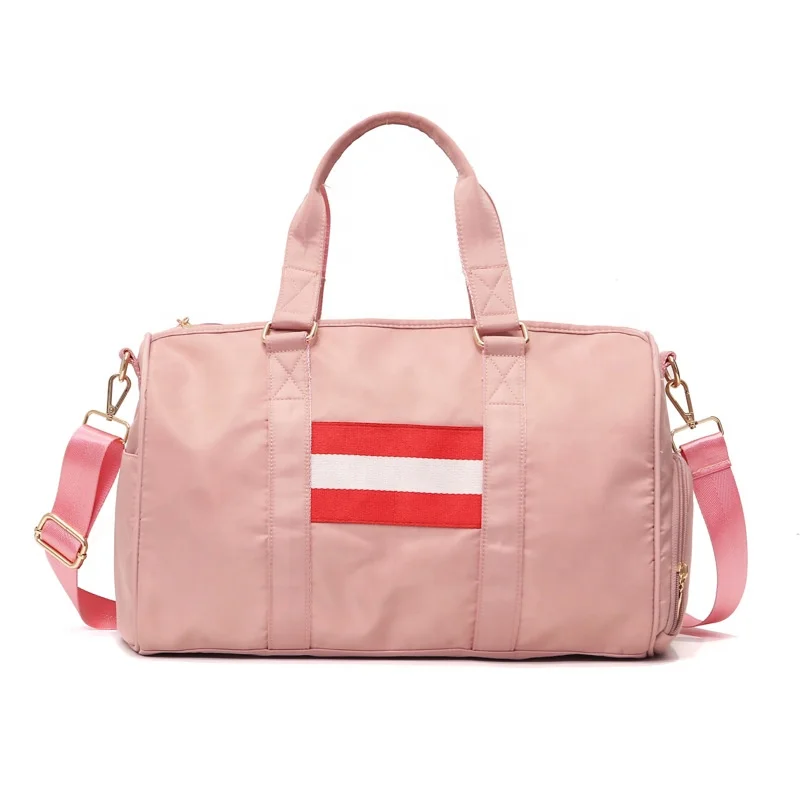 

Twinkle waterproof desiger pink nylon duffle bag