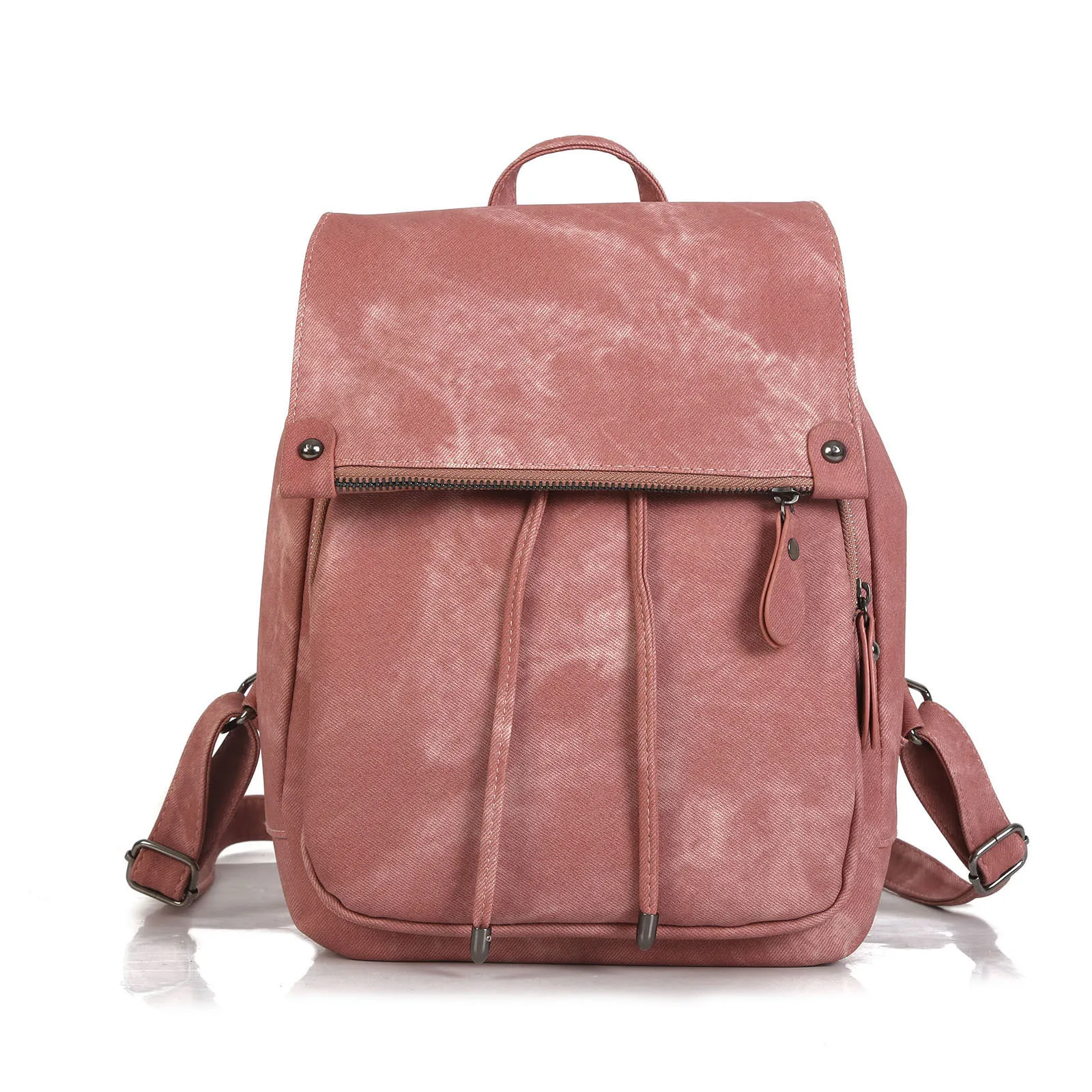 

Four Color Hot-Selling High Quality OEM Korean Style Fashion PU Leather Casual Women Girls Student College Backpack, 4 colors