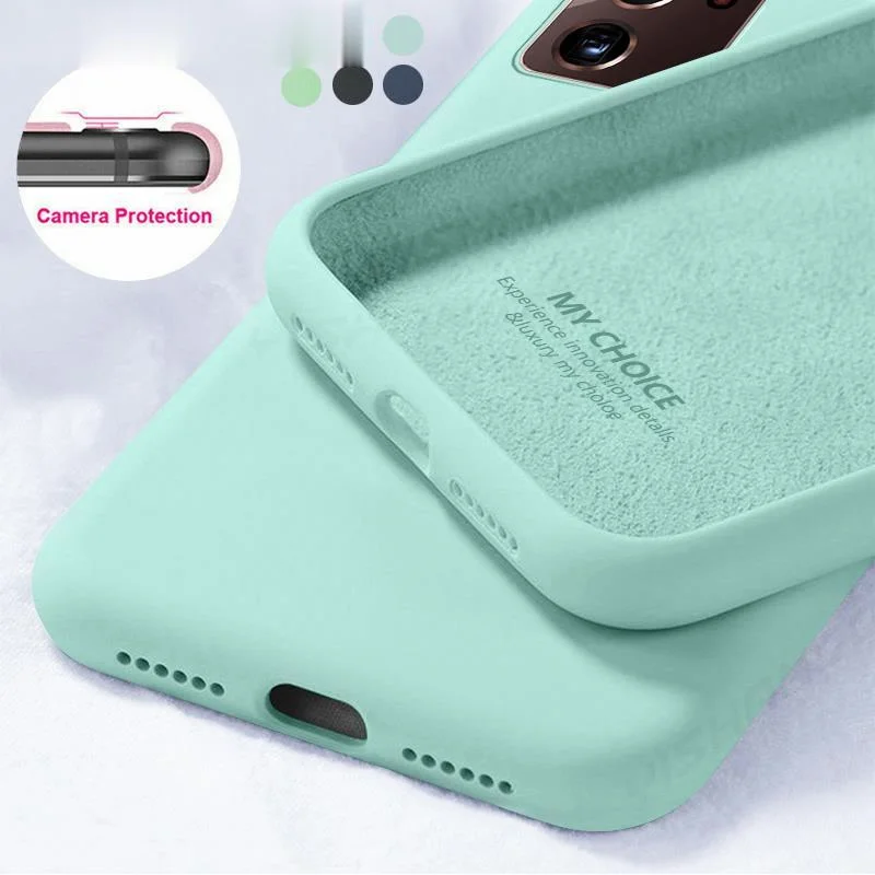 

Phone Case For Samsung S20 FE A51 A71 A31 A21S Note 20 Ultra Liquid Silicone Soft Cover For A50 A70 S20 S10 S9 S8 S21 Plus