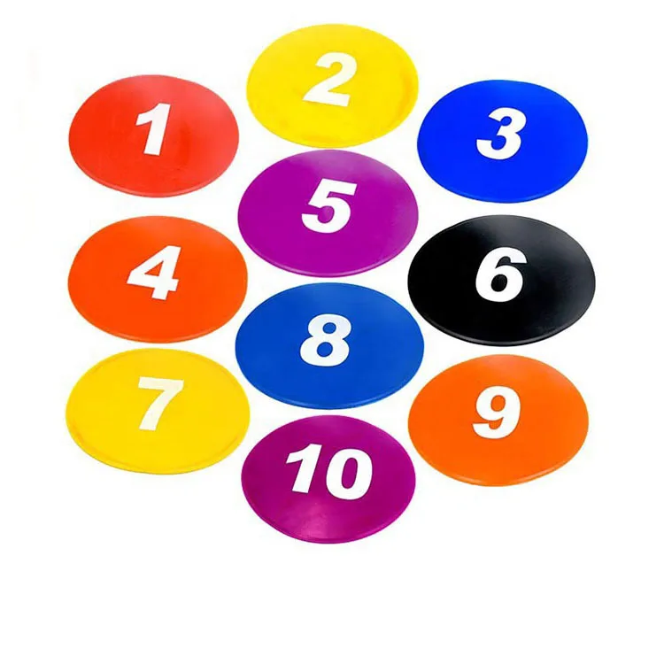 

Spot Markers Floor Spots Sport Anti Slip Rubber Carpet Markers Sitting Spots Set for Drills Training, Blue, red, yellow, orange, white or customized
