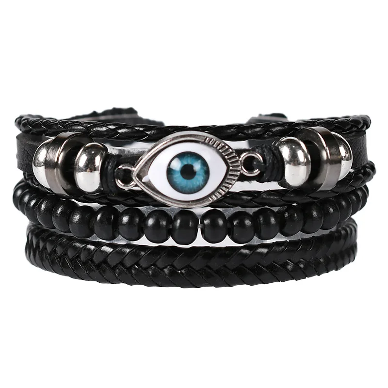 

Retro Leather Woven Alloy Bracelets for Women Mens Jewelry