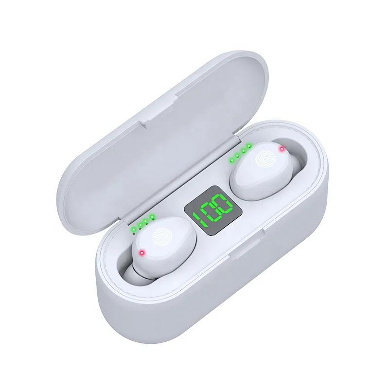 

ipx7 in ear headset audifonos bluetooth audfonos tws f9 blancos