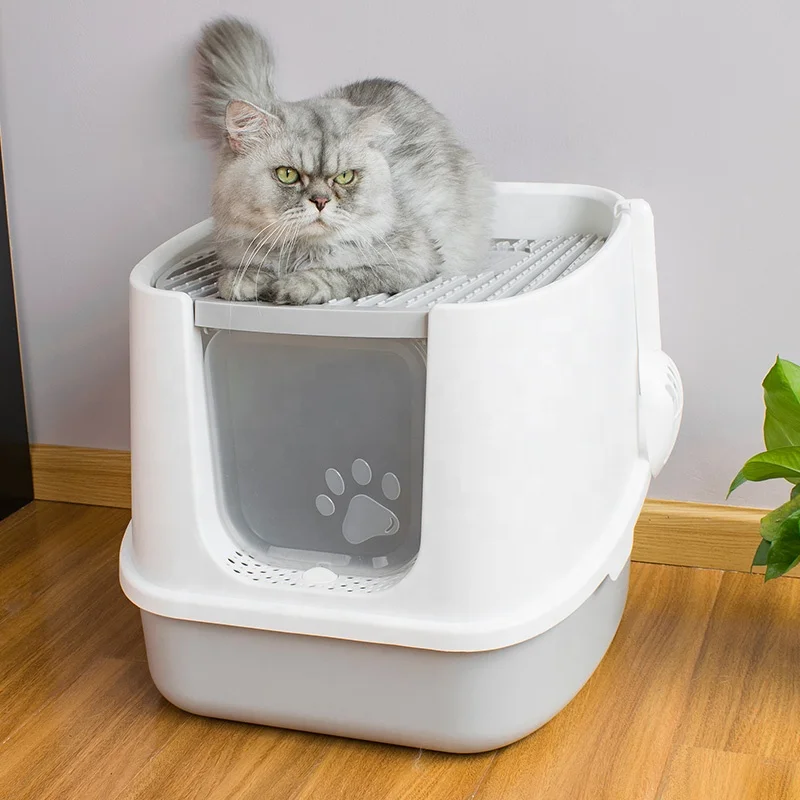 
fashion large space full closed cat toilet cat litter box 