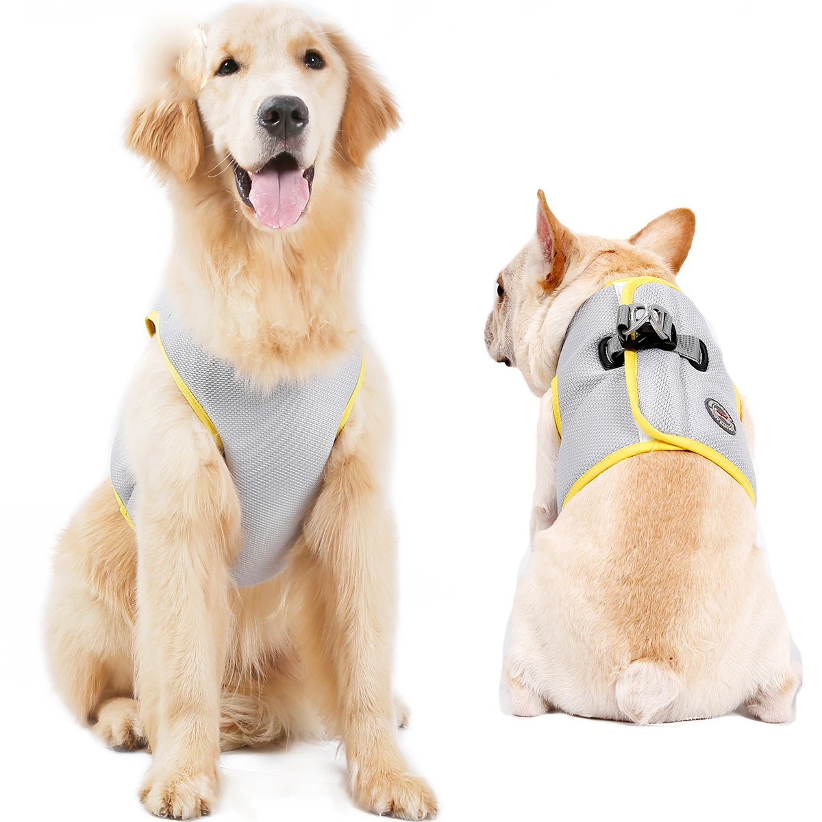 

wholesale outdoor outdoor training pet accessories supplies breathable Dog Cooling Vest harness, Grey-yellow
