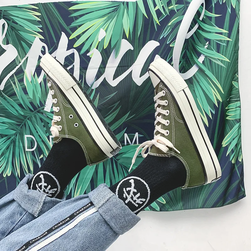 

Factory Spring canvas flat shoes