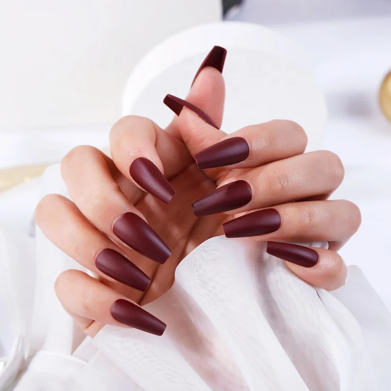 

For Christmas glossy finish glitter nails private label fake nails, Multi color