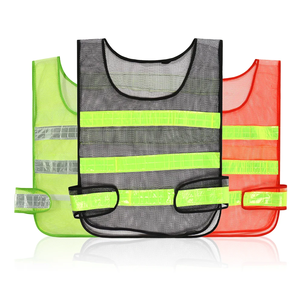 

Wholesale safety waistcoat mesh breathable polyester volunteer vest with custom logo hi visibility reflective vest, Customized color