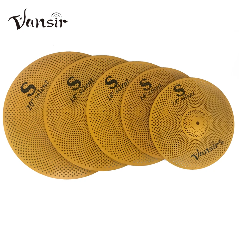 

Vansir Factory Gold Mute Cymbals set 14''HH+16''Crash+18''Crash+20''Ride+Cymbal bag
