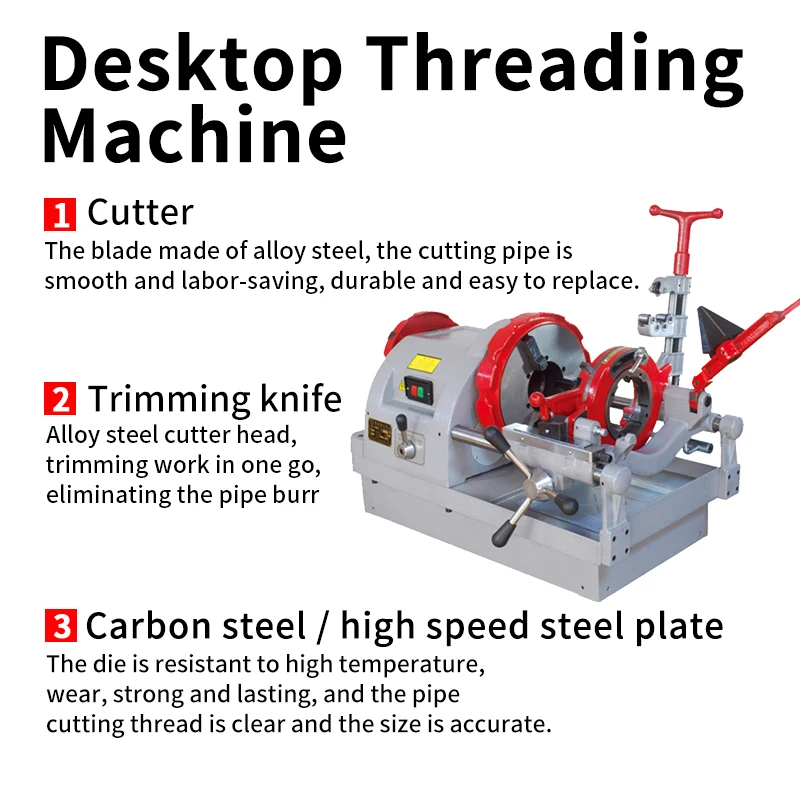 Tubo eléctrico de Threader del tornillo de escritorio automático de ODETOOLS que rosca la máquina
