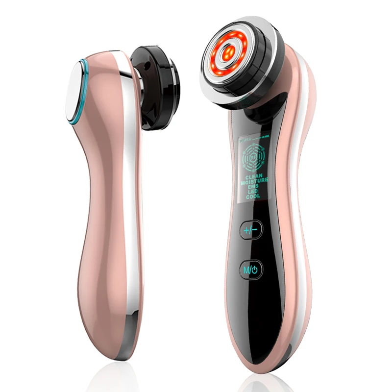

handheld home use beauty instrument photon led facial skin rejuvenation beauty device RF EMS COOl ion multi-function
