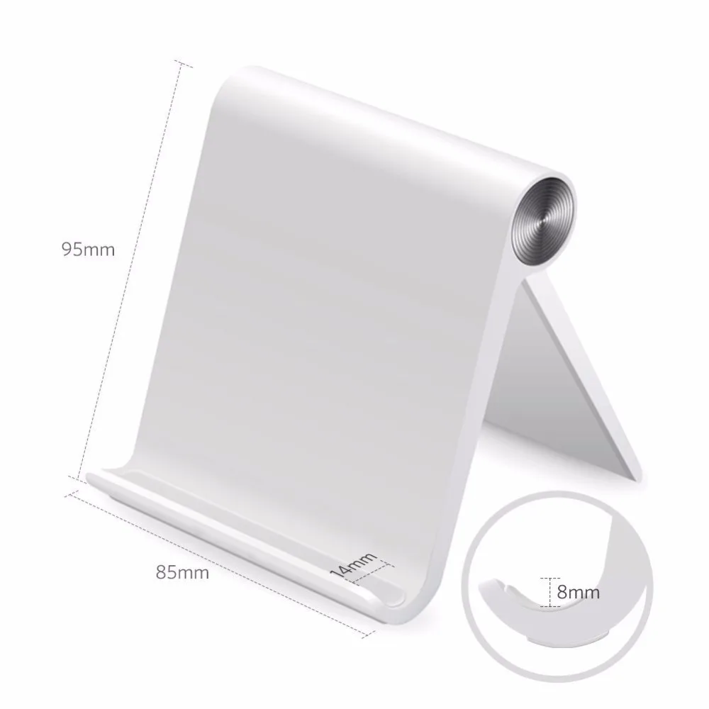 

Top quality mobile stand phone holder Universal holder adjustable abs desk mobile phone holders, White