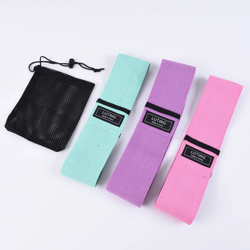 

Amazon Hot Sale Gym Equipment Elastic Hip Band Sports Booty Adjustable Resistance Loop Exercise Bands, 3 colors