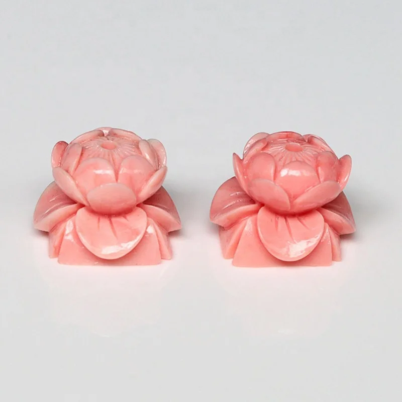 

Pink Conch Shell Lotus Flowers Earrings,DIY Jewelry Making,18x18x12mm, 5.3g