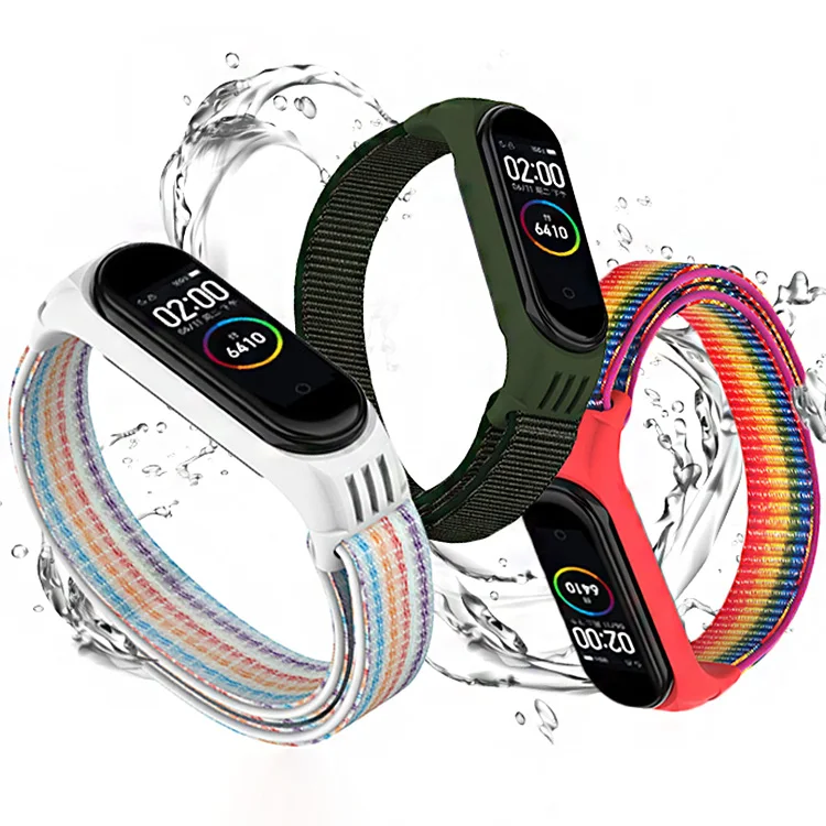 

Lianmi Summer Hot Sales Nylon Strap For Mi Bracelet Strap Replace Pasek For Mi Band 3 4 Strap Silicone Bracelet Sport Wristband, Multi colors/as the picture shows