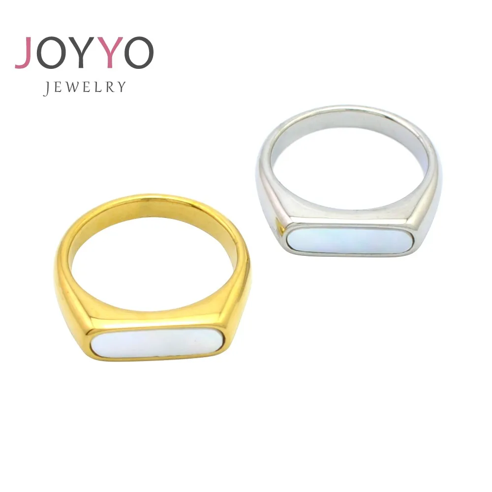 

Custom logo wholesale stainless steel simple fashion women's ring