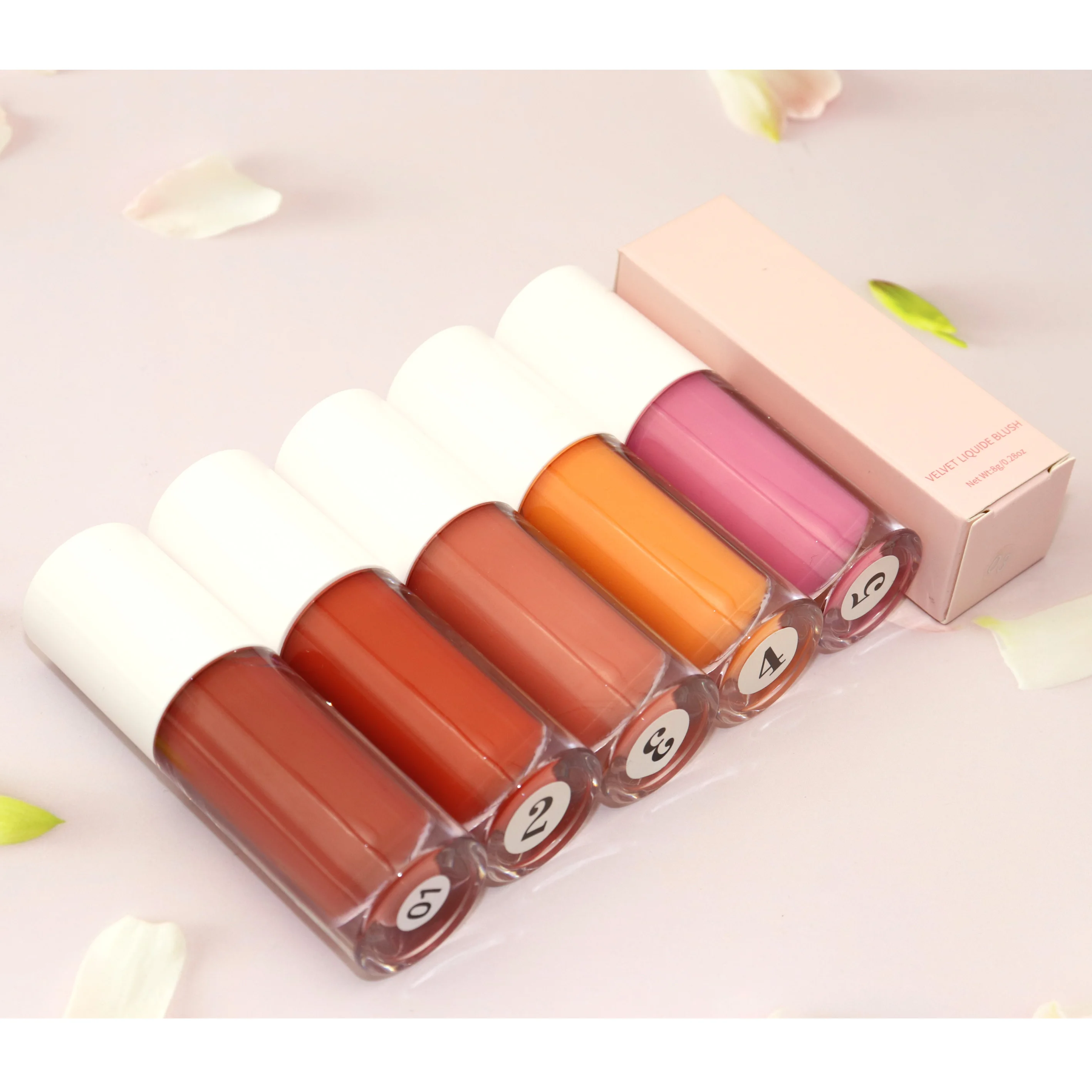 

Private Label Makeup Blusher Long Lasting No Brand Waterproof Liquid Blush, 5colors