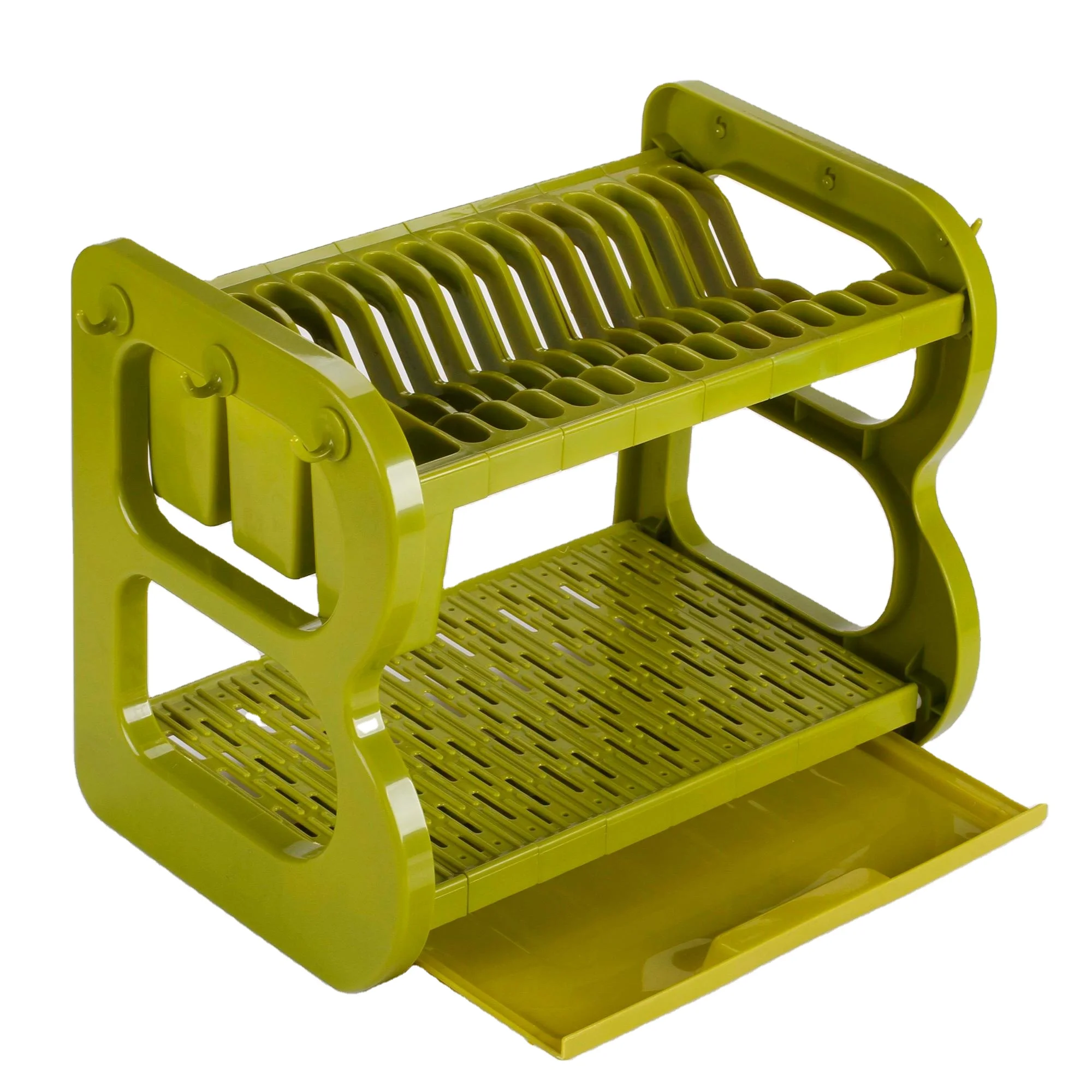 

Storage Holder 3 tier PP Plastic plate Dish Rack Single layer dish rack, Green,red,orrange,blue or custom color