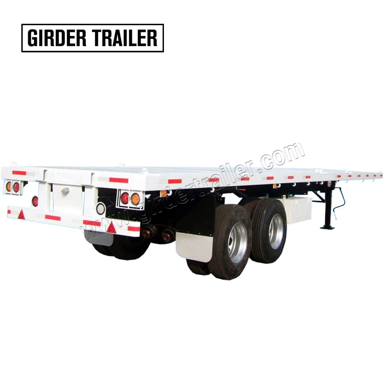 

Shipping container Fuwa twin axle custom 20/24/25/26/28 ft short flatbed semi truck trailer chassis for sale, According to customer requirement