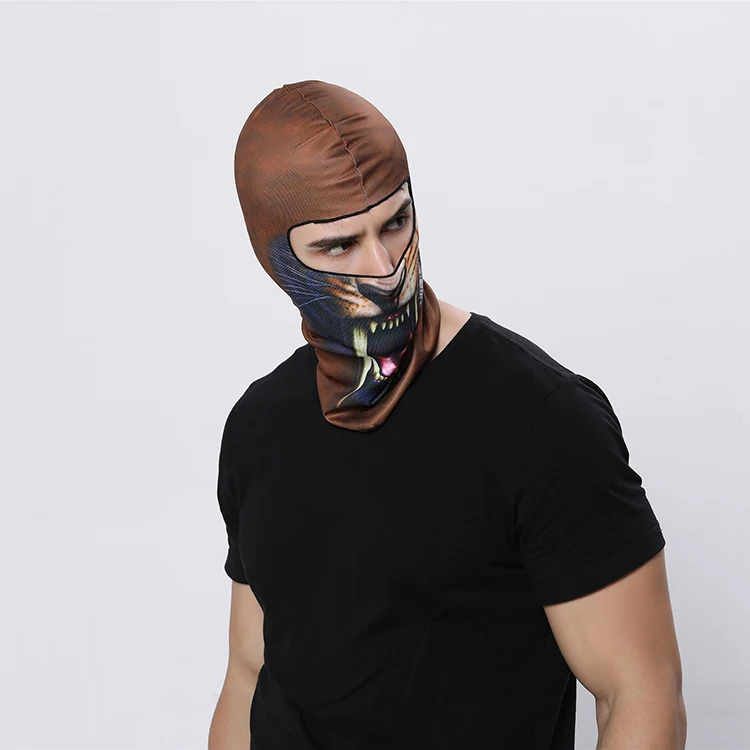 Outdoor Motorcycle Cycling Ski Balaclava Full Face Mask Neck Hood Hat Beanie zyurong 3D Breathable Animal Balaclava 