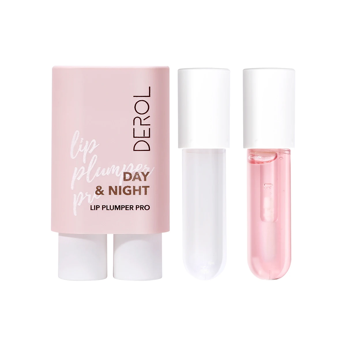 

DEROL OEM private label high quality hydrating moisturizing waterproof pink clear lip plumper gloss