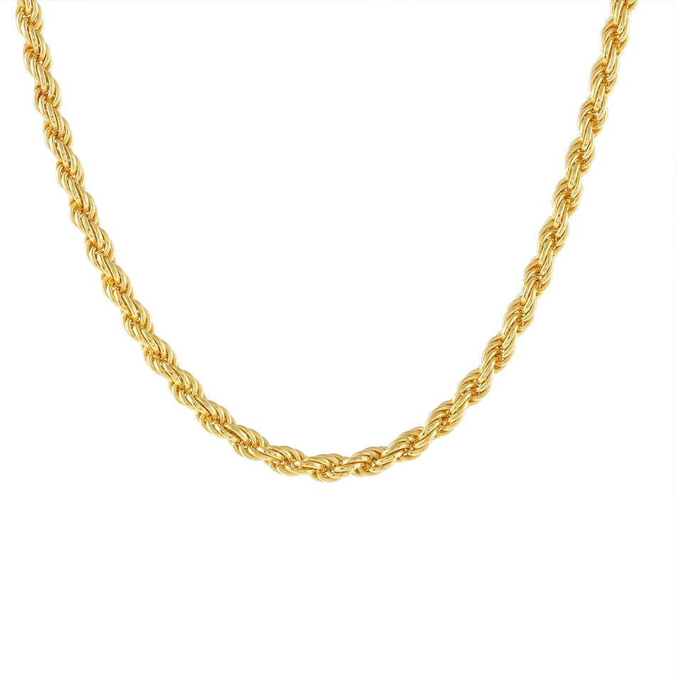 

minimalist jewelry twisted link chain 925 sterling silver with gold vermeil rope chain choker necklace