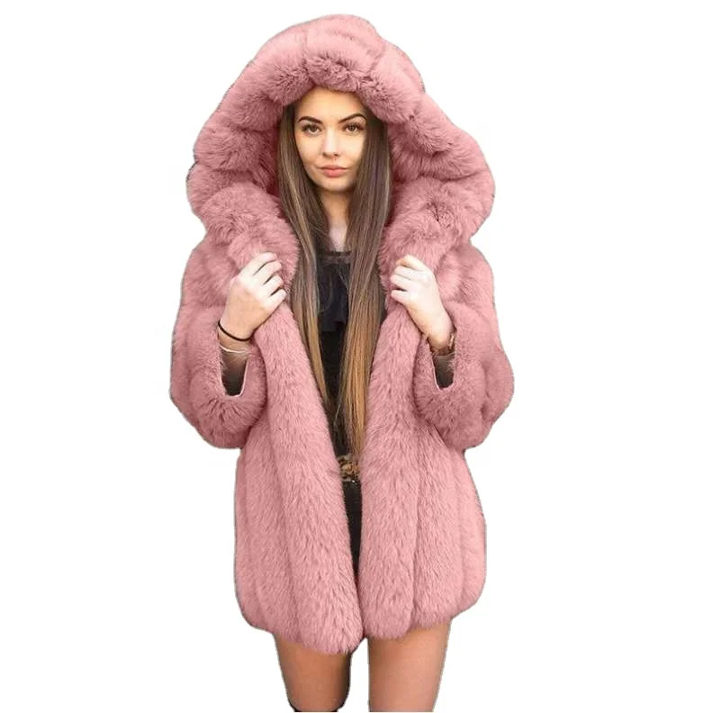 

Coat European 2020 Winter Faux Fur Woman Clothing