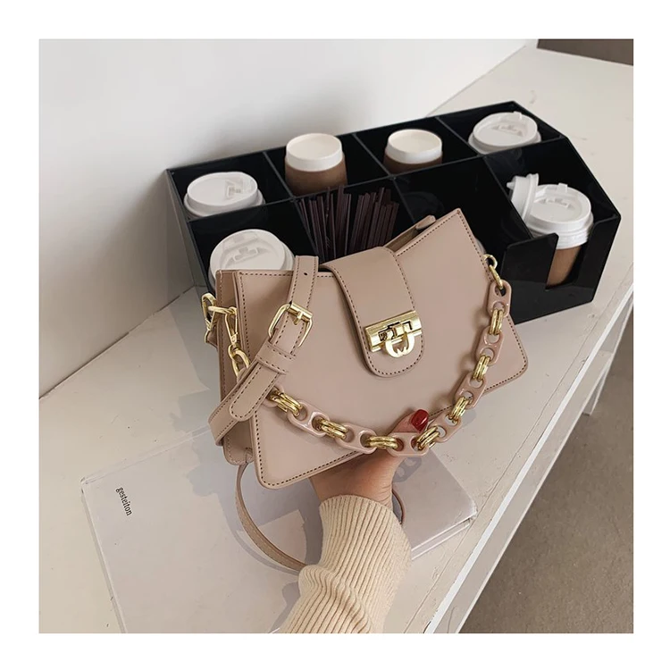 

High Sense Retro Simple Flap Shoulder Bags Designer Ladies Chains Tote Purses 2021 Mini Luxury Handbags For Women Saddle Bolsa